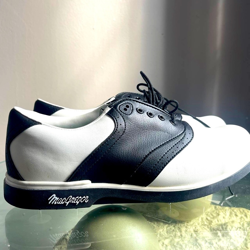 Mac Greggor Men’s Golf Shoes Size 9.5 New With Box And Tags Vintage Classic B&W